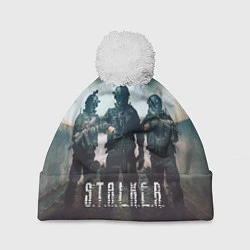 Шапка с помпоном Stalker the game, цвет: 3D-белый