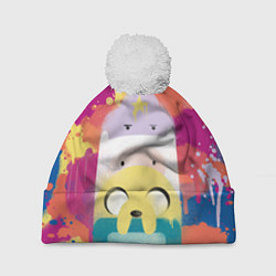 Шапка с помпоном Adventure Time, цвет: 3D-белый