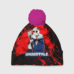 Шапка с помпоном UNDERTALE, цвет: 3D-малиновый