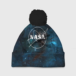 Шапка с помпоном NASA, цвет: 3D-черный