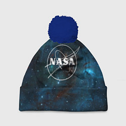 Шапка с помпоном NASA, цвет: 3D-тёмно-синий