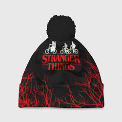 Шапка с помпоном STRANGER THINGS, цвет: 3D-черный