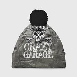 Шапка с помпоном Crazy garage, цвет: 3D-черный