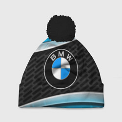Шапка с помпоном BMW, цвет: 3D-черный