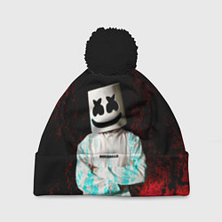 Шапка с помпоном Marshmello, цвет: 3D-черный