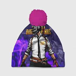 Шапка с помпоном PUBG, цвет: 3D-малиновый