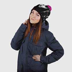 Шапка с помпоном MONOKUMA, цвет: 3D-малиновый — фото 2