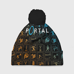 Шапка с помпоном PORTAL, цвет: 3D-черный