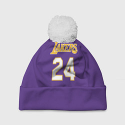 Шапка с помпоном Los Angeles Lakers Kobe Brya, цвет: 3D-белый