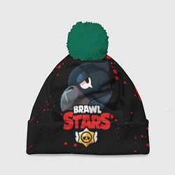 Шапка с помпоном BRAWL STARS CROW, цвет: 3D-зеленый