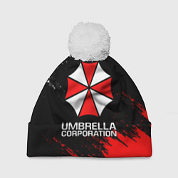 Шапка с помпоном UMBRELLA CORP, цвет: 3D-белый