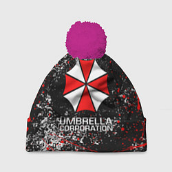 Шапка с помпоном UMBRELLA CORP, цвет: 3D-малиновый