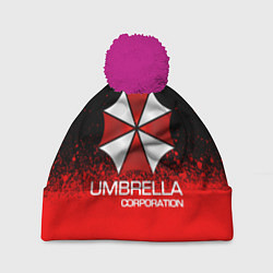 Шапка с помпоном UMBRELLA CORP, цвет: 3D-малиновый