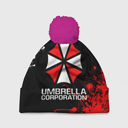 Шапка с помпоном UMBRELLA CORPORATION, цвет: 3D-малиновый