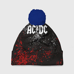 Шапка с помпоном AC DC, цвет: 3D-тёмно-синий