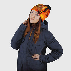 Шапка с помпоном Judas Priest, цвет: 3D-черный — фото 2