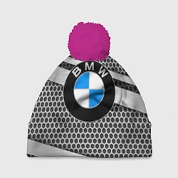 Шапка с помпоном BMW, цвет: 3D-малиновый