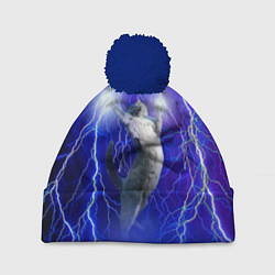 Шапка с помпоном Грозовой кошак, цвет: 3D-тёмно-синий