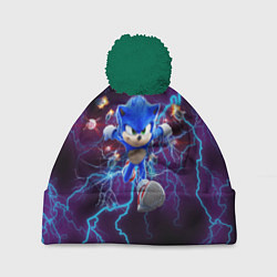 Шапка с помпоном SONIC, цвет: 3D-зеленый