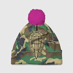 Шапка с помпоном Пограничные Войска, цвет: 3D-малиновый