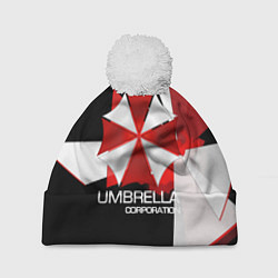 Шапка с помпоном UMBRELLA CORP, цвет: 3D-белый