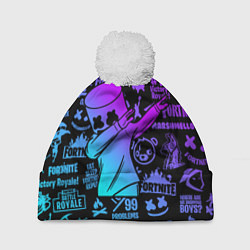 Шапка с помпоном FORTNITE X MARSHMELLO, цвет: 3D-белый