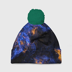 Шапка с помпоном Космос, цвет: 3D-зеленый