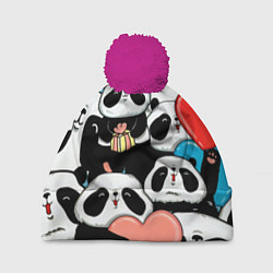 Шапка c помпоном Панды