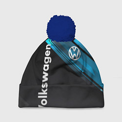 Шапка с помпоном Volkswagen, цвет: 3D-тёмно-синий