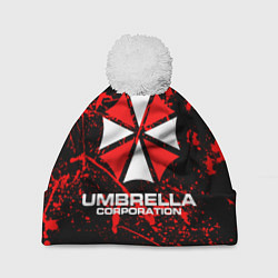 Шапка с помпоном Umbrella Corporation, цвет: 3D-белый