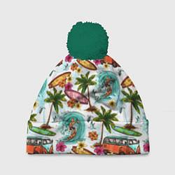 Шапка c помпоном Летнее Настроение