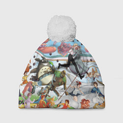 Шапка с помпоном Studio Ghibli, цвет: 3D-белый