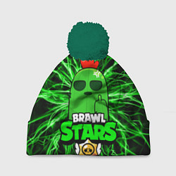 Шапка с помпоном Brawl Stars SPIKE, цвет: 3D-зеленый