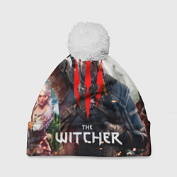 Шапка с помпоном The Witcher, цвет: 3D-белый