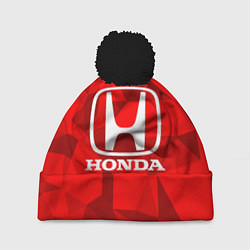 Шапка с помпоном HONDA, цвет: 3D-черный