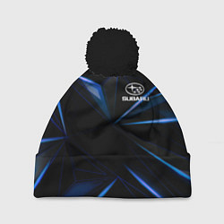 Шапка с помпоном SUBARU, цвет: 3D-черный