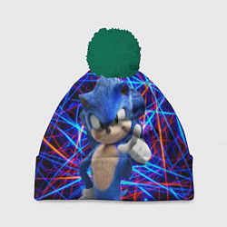Шапка с помпоном Sonic, цвет: 3D-зеленый