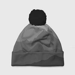 Шапка с помпоном Горы, цвет: 3D-черный
