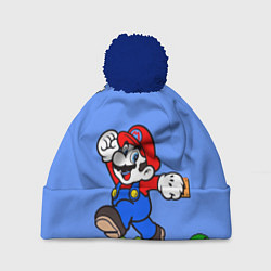 Шапка с помпоном Mario, цвет: 3D-тёмно-синий