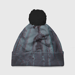 Шапка с помпоном Сиреноголовый, цвет: 3D-черный