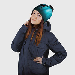 Шапка с помпоном ЪУЪ, цвет: 3D-черный — фото 2