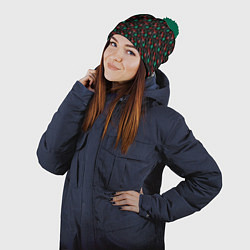 Шапка с помпоном Дух Нового года, цвет: 3D-зеленый — фото 2