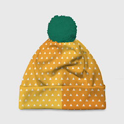 Шапка с помпоном ЗЕНИЦУ КИМОНО, цвет: 3D-зеленый