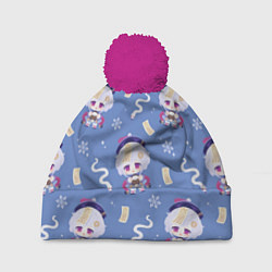 Шапка с помпоном Genshin Impact, цвет: 3D-малиновый
