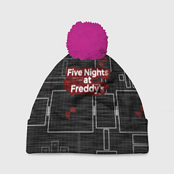 Шапка с помпоном Five Nights At Freddy, цвет: 3D-малиновый