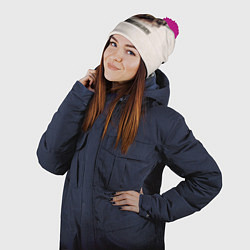 Шапка с помпоном Внедорожник, цвет: 3D-малиновый — фото 2