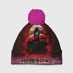 Шапка с помпоном HELLSING $$$, цвет: 3D-малиновый
