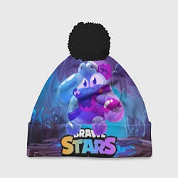 Шапка с помпоном Сквик Squeak Brawl Stars, цвет: 3D-черный