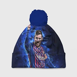 Шапка с помпоном Lionel Messi Barcelona 10, цвет: 3D-тёмно-синий