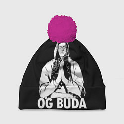 Шапка с помпоном OG Buda, цвет: 3D-малиновый